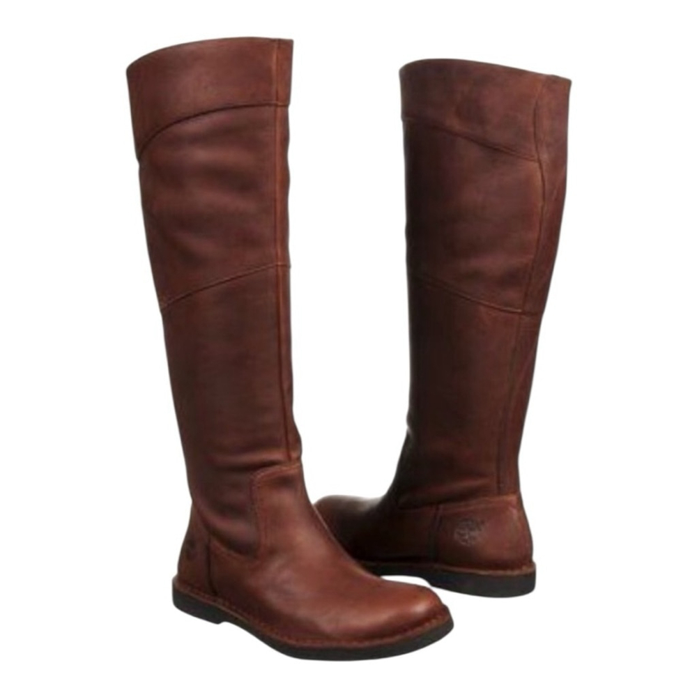 Timberland Earthkeepers Cabot Tall Leather Riding Boots Brown 6.5